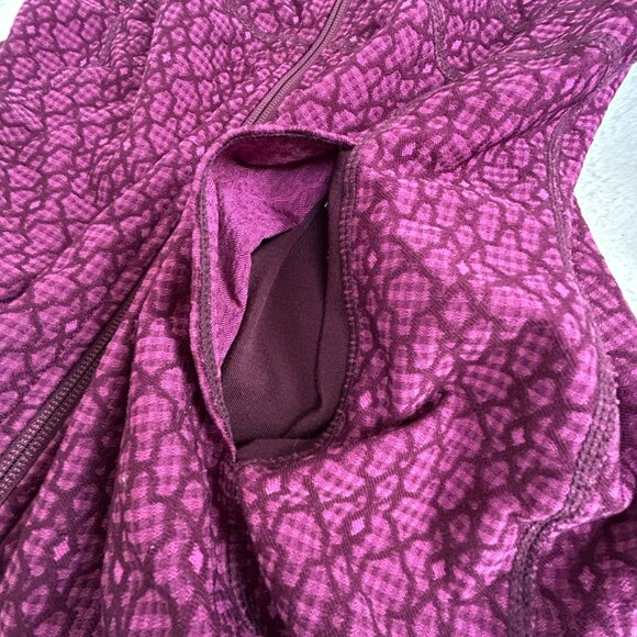 Prana Womens Full-Zip Jacket Pink Pattern Medium Lightweight Stretch Pockets - Picture 4 of 8